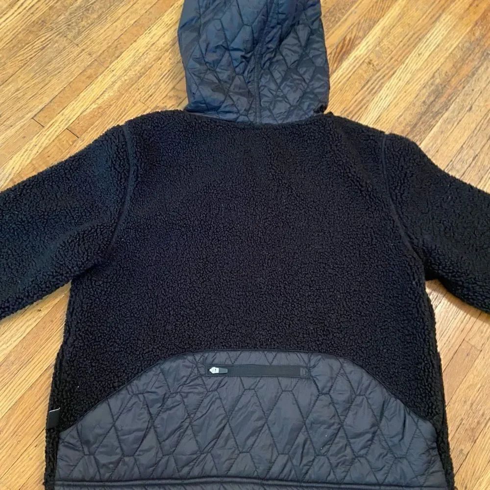 JoyLab black teddy zip up hooded jacket - Picture 7 of 11